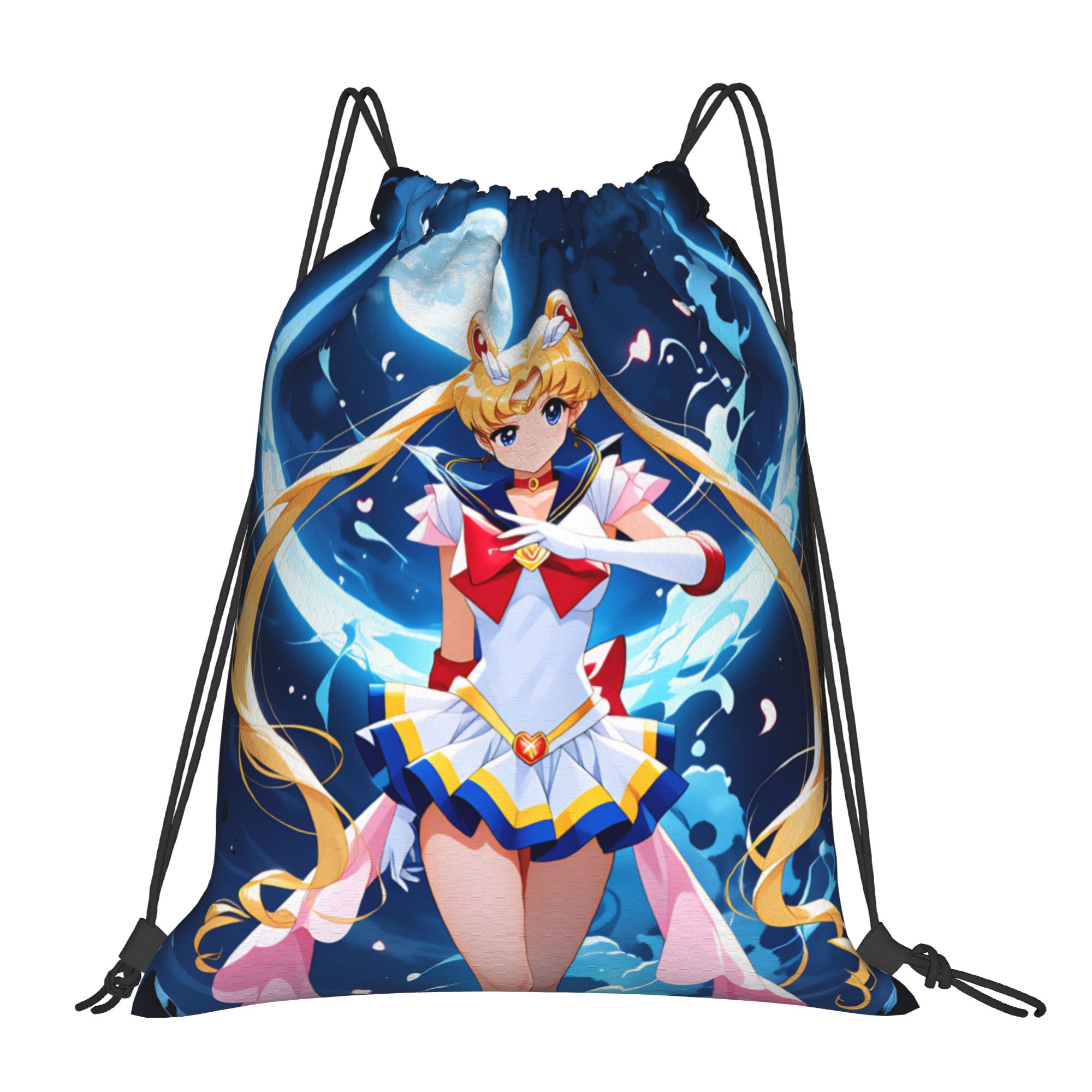 Drawstring Gym Bag - Özel S-Sailors Moons İpli Çanta Kadın