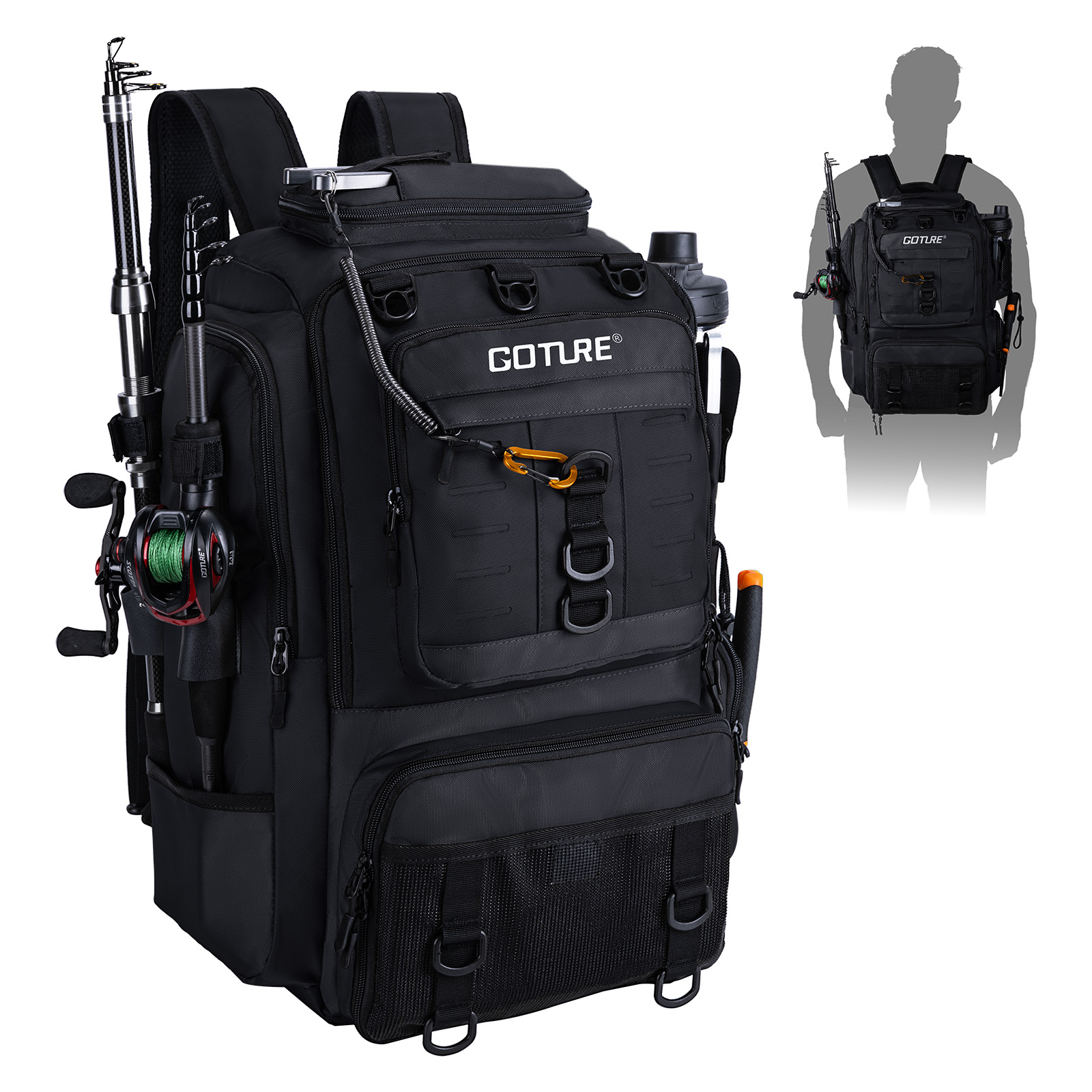 Backpack Insert Organizer - Goture olta takımı çantası olta tutucular