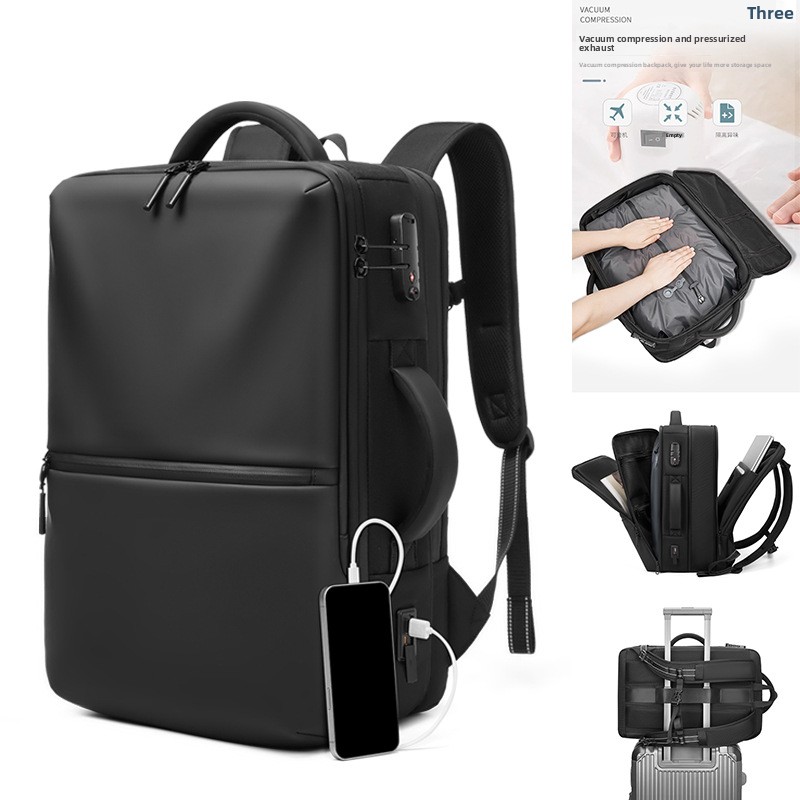 Business Backpack Brief - Çok Fonksiyonlu Erkek Vakumlu Sıkıştırma Sırt