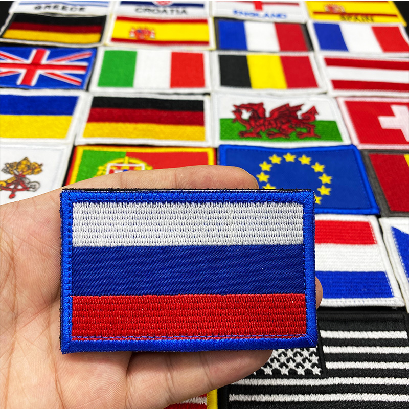 Rucksack Military Style - Ülke bayrağı işlemeli kanca döngü yama