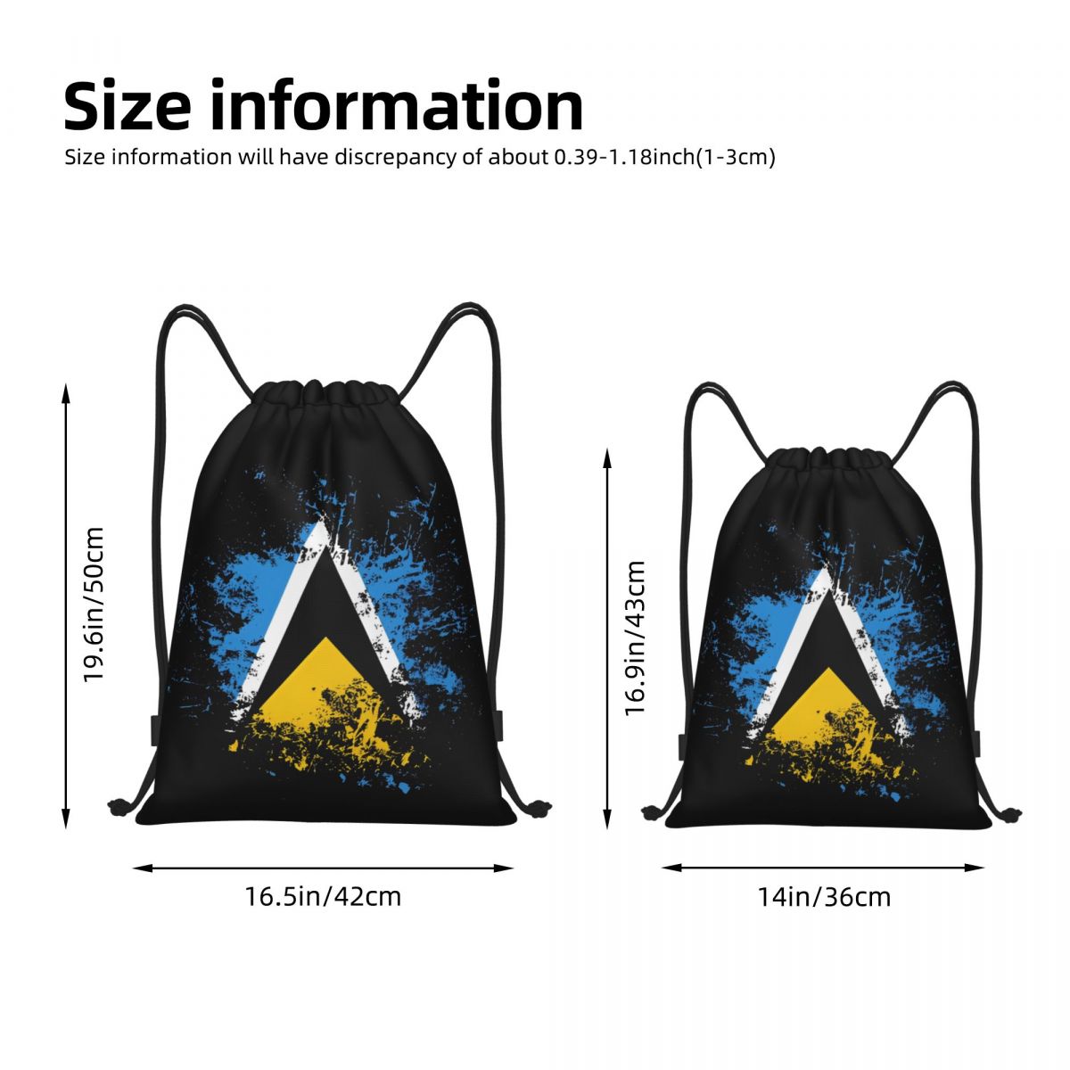 Saint Lucia ülke bayrağı sulub - Drawstring Gym Bag incelemesi ve fiyatı