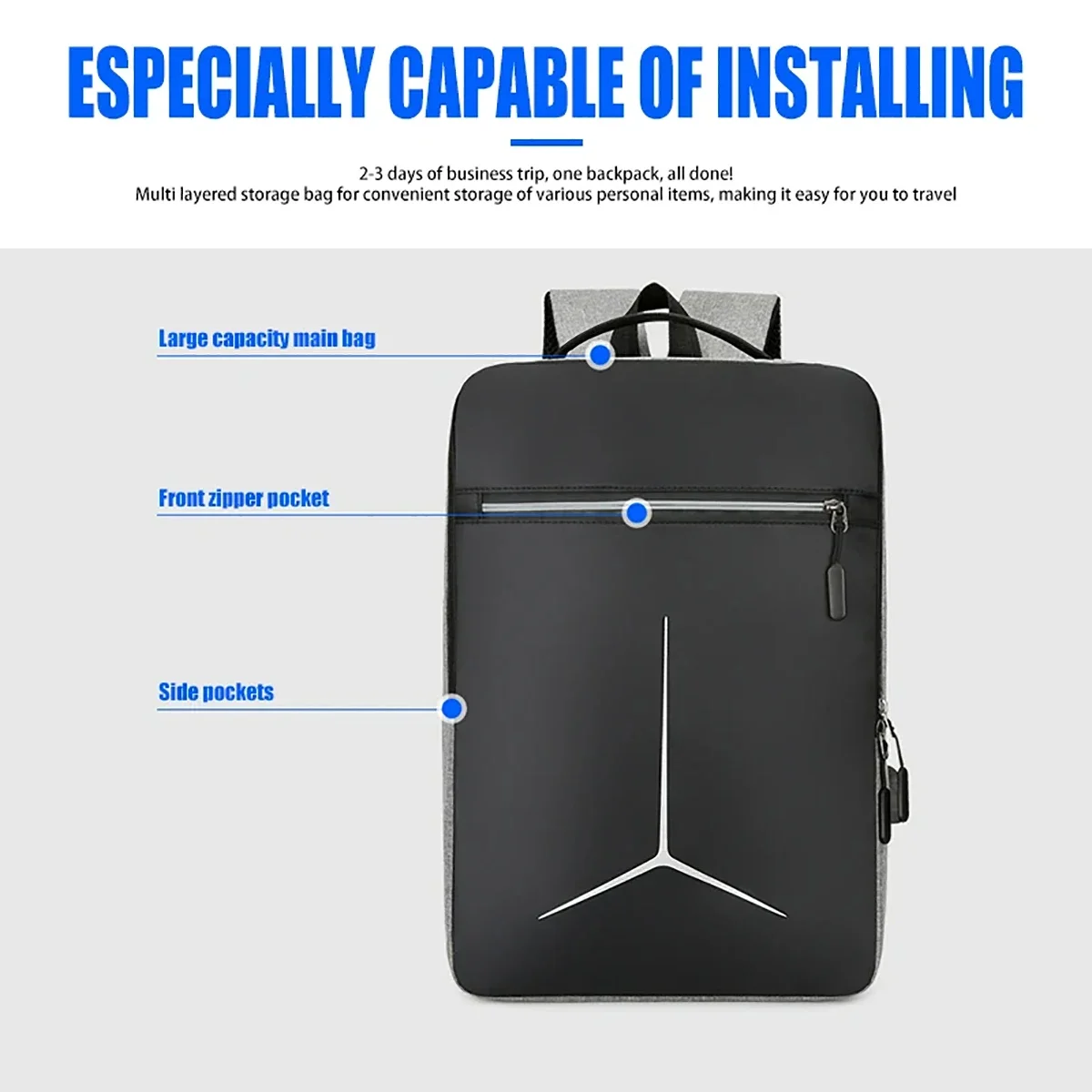 Yeni Anti-hırsızlık USB Su Geç - Travel Backpack Anti Theft incelemesi ve fiyatı