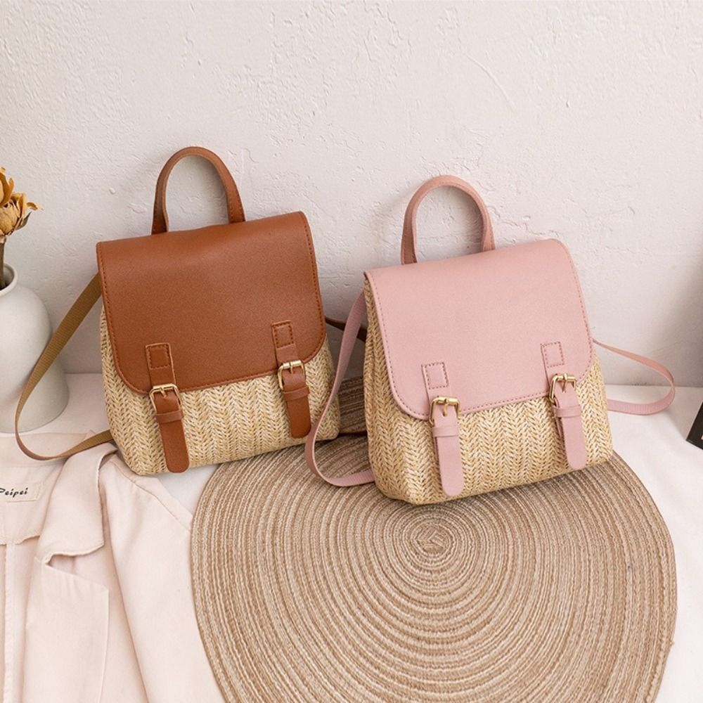 Moda PU Deri Hasır Sırt Çantas - Leather Backpack Vintage incelemesi ve fiyatı
